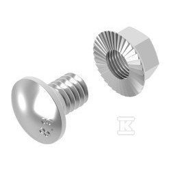 SGKM6X12 ŚRUBA Z ŁBEM GRZYB.+NAKR.E90