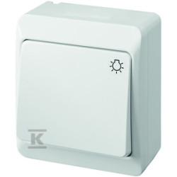 ŁĄCZ.ŚWIATŁO N/T IP44 BIAŁY HERMES