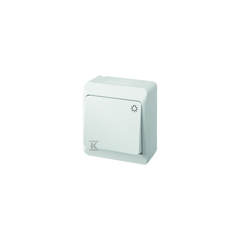 ŁĄCZ.ŚWIATŁO N/T IP44 BIAŁY HERMES