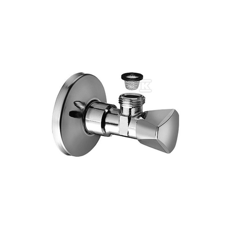 ZAWÓR KĄTOWY 1/2"X3/8" Z FILTREM SANLA