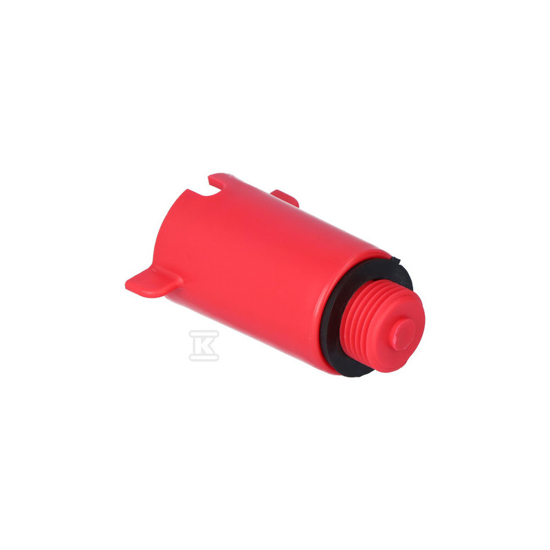 KOREK DO PRÓB CIŚ.1/2" PVC CZERW.ONNLI
