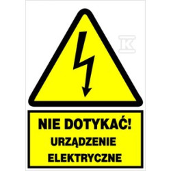 NDUE 148X210MM TABLICA ELEK.OSTRZEGAW.