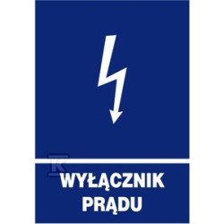 WYŁĄCZNIK PRĄDU TABLICA INFORMACYJNA