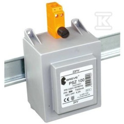 TRANS.PSZ 100VA 230/24V TH35 OBUD.OCHR.