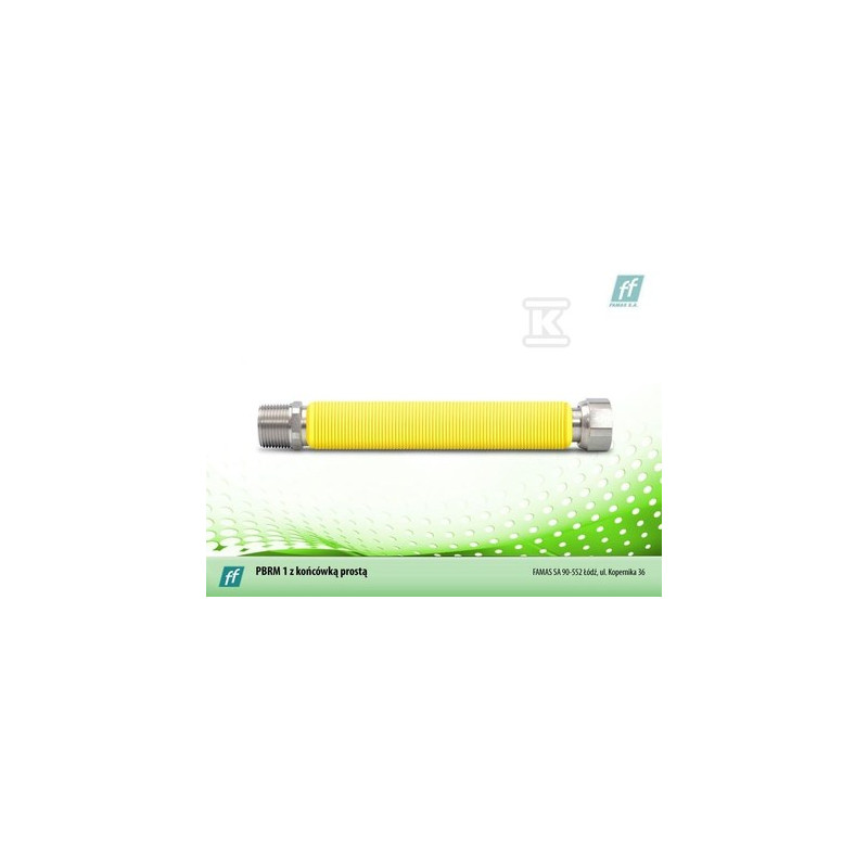 PRZEWÓD GAZ.35-50CM G1/2-NYPEL R1/2"