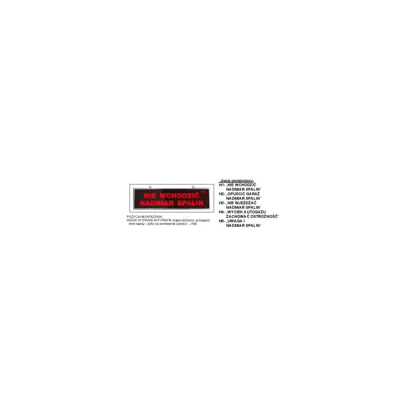 TABLICA OSTRZEG.TP-4S/H3(230V,PULS-LED)