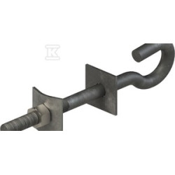 ŚRUBA HAKOWA M16 L160 OCYNK OGNIOWY