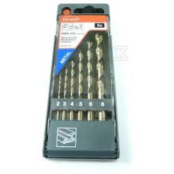 Z.HSS-Co DIN338 KOB.6SZT,FI2-3-4-5-6-8MM