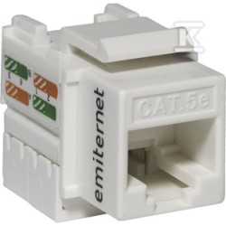 GNIAZDO UTP RJ45 KAT.5E KEYSTONE BIAŁY