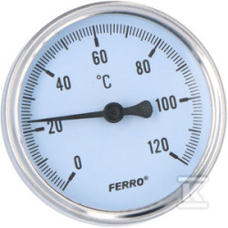 TERMOMETR 63 MM 1/2" AXIALNY 0-120OC