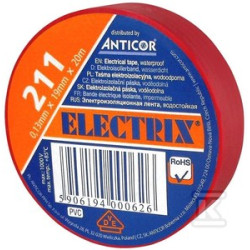 TAŚMA IZOL.19X20 CZERWONA ELECTRIC 211P