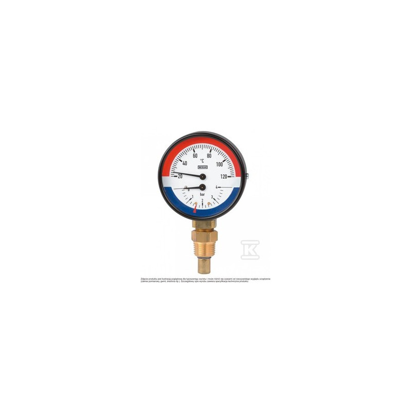 TERMOMANOMETR WP80R R1/2 1,0MPA/120ST.C