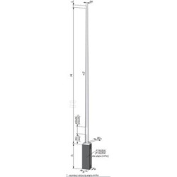 SŁUP NT S-60PC STOŻEK/ŚCIANKA 3MM