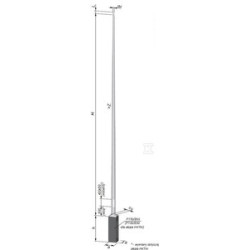 SŁUP NT S-80P 6-KĄT/ŚCIANKA 3MM