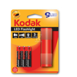 LATARKA 9LED+3XLR3 CZERWONA