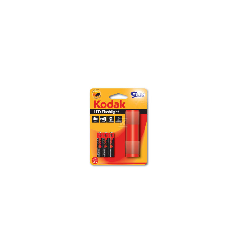 LATARKA 9LED+3XLR3 CZERWONA