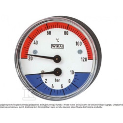 TERMOMANOMETR WP63T R1/2 0,4MPA/120ST.C