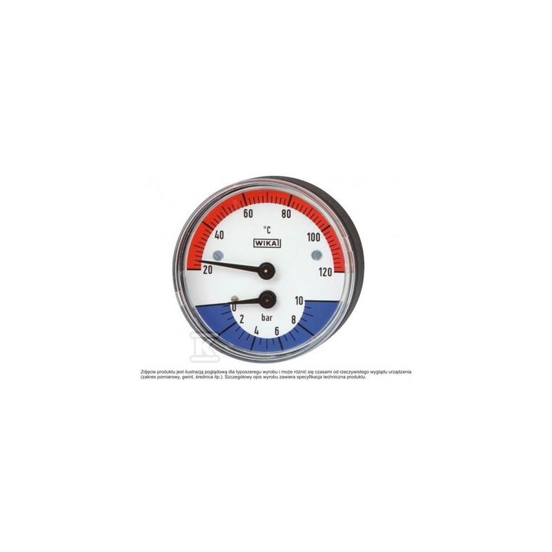 TERMOMANOMETR WP63T R1/2 0,4MPA/120ST.C