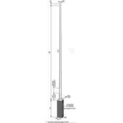 SŁUP NT S-80PC STOŻEK/ŚCIANKA 3MM