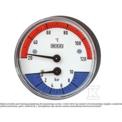 TERMOMANOMETR WP63T R1/2 0,6MPA/120ST.C