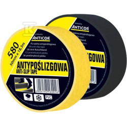 TAŚMA ANTYPOŚLIZGOWA CZARNA 25MMX18,3M