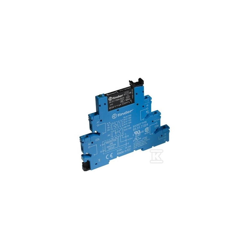 PRZEKAŹNIK 1P 6A CEWKA 24VAC/DC