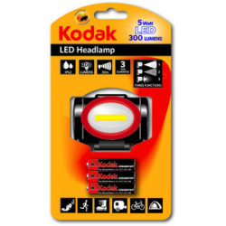 LATARKA CZOŁOWA LED 5W 300 LM+3XAAA