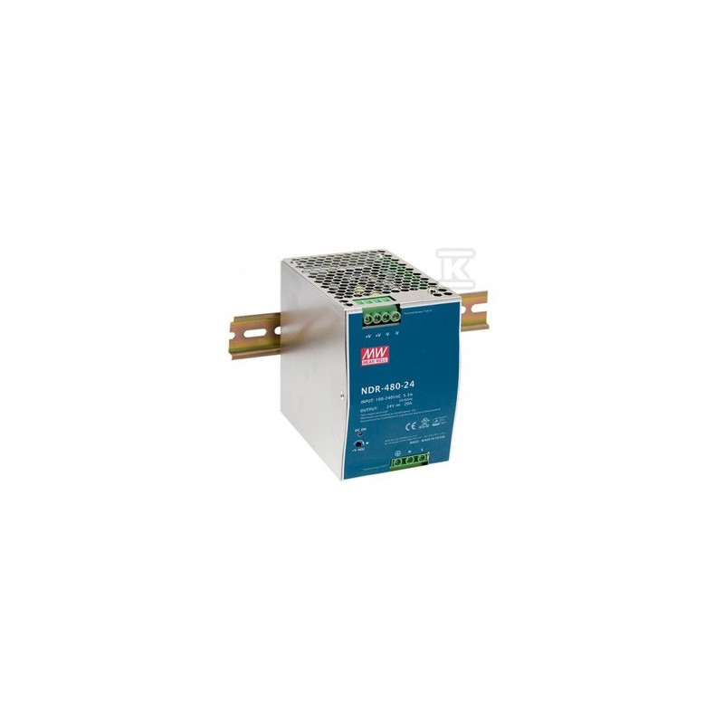 ZASILACZ NA SZYNĘ DIN 480W 24V 20A