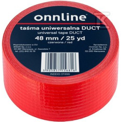 TAŚMA ONNLINE 48MM/25YD CZERWONA DUCT