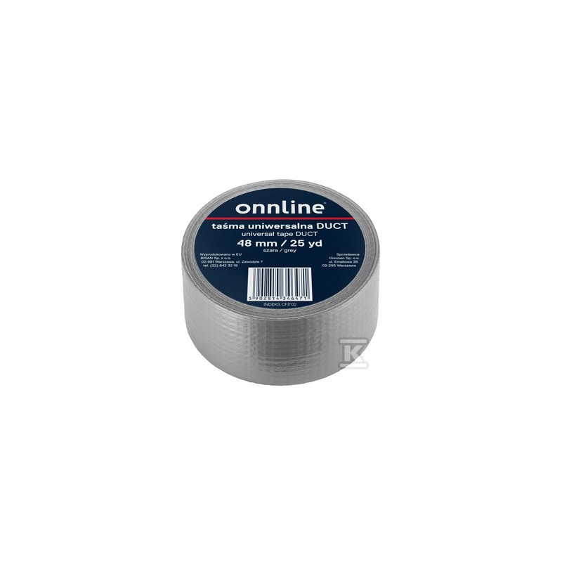 TAŚMA ONNLINE 48MM/25YD SZARA DUCT