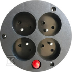 GDPN-GN.PRZEDŁUŻACZA 4X220V+TERMIK NOW
