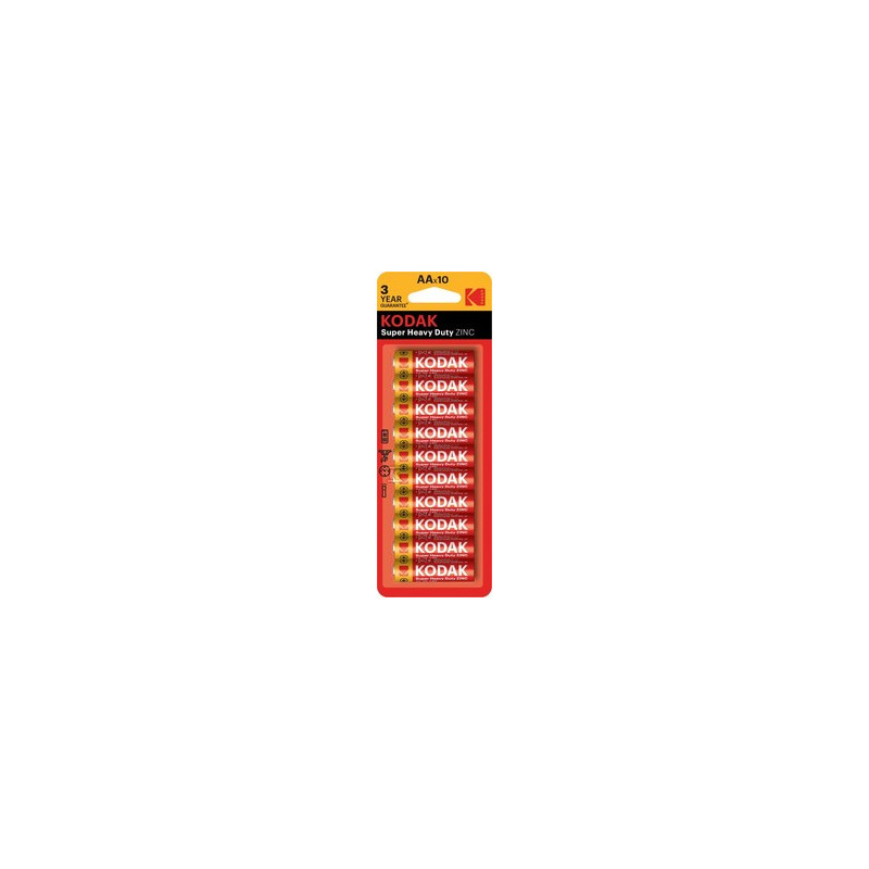 BATERIA KODAK ZINC HEAVY DUTY AA 10 PAK