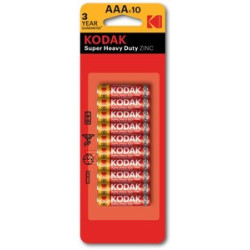BATERIA KODAK ZINC HEAVY DUTY AAA 10 PAK