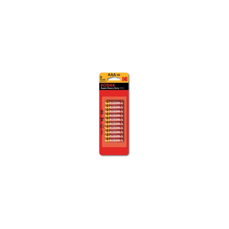 BATERIA KODAK ZINC HEAVY DUTY AAA 10 PAK