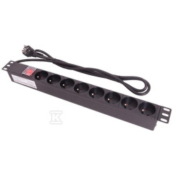 LISTWA ZASILAJĄCA 8X230V, Z WYŁĄCZNIK