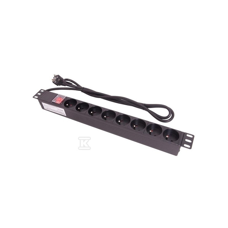 LISTWA ZASILAJĄCA 8X230V, Z WYŁĄCZNIK