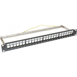 PANEL NIEWYPOSAŻONY 19" 1U, CZARNY