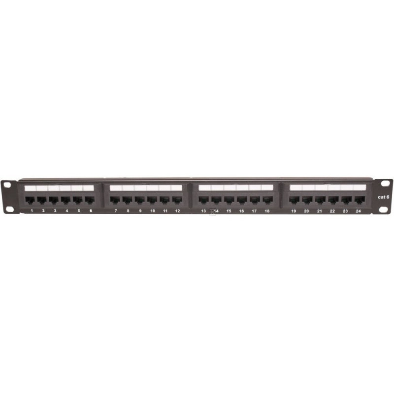 PANEL KATEGORII 6 UTP 19" 1U, 24XRJ45