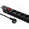 LISTWA ZASILAJĄCA 19" 1U 16A PDU 6XFREN