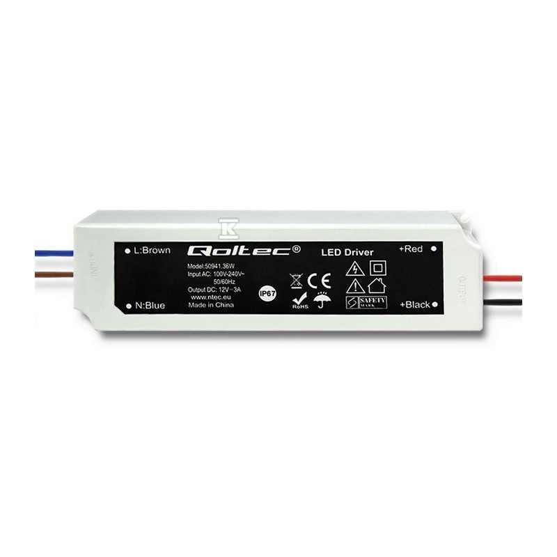 ZASILACZ IMPULSOWY LED 36W 12V 3A