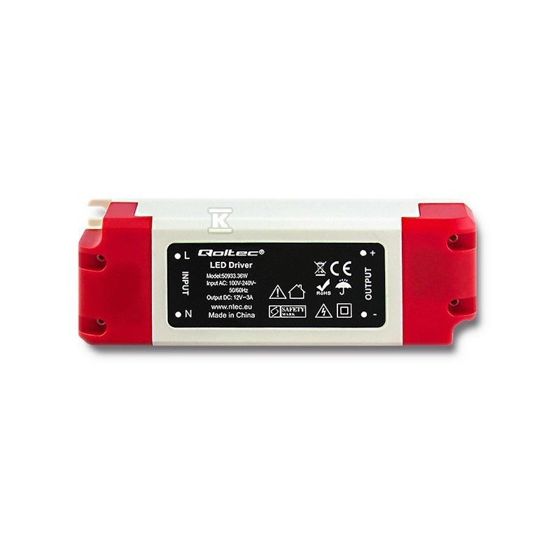 ZASILACZ IMPULSOWY LED 36W 12V 3A
