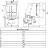 GN.STAŁE KAMPER 16A 3P IP44 FE OPAL