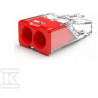 SZYBKOZŁĄCZKA MINI X2,DRUT,0,2-2,5MM2
