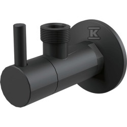 ZAWÓR KĄT.Z FILTREM 1/2X1/2 CZARNY-MAT