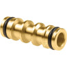 ŁĄCZNIK DWÓJNIK MOSIĄDZ 3/4", 1/2"