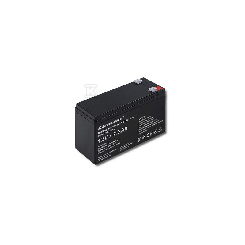 AKUMULATOR AGM/12V/7.2AH/MAX. 108A