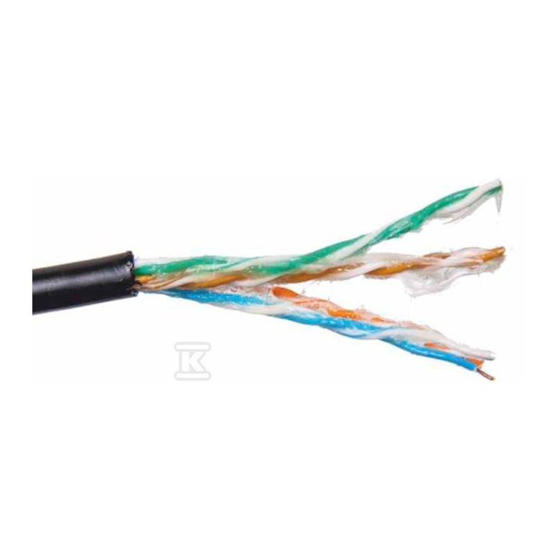 KABEL U/UTP KAT. 5E ZEW., ŻEL. PE 500M