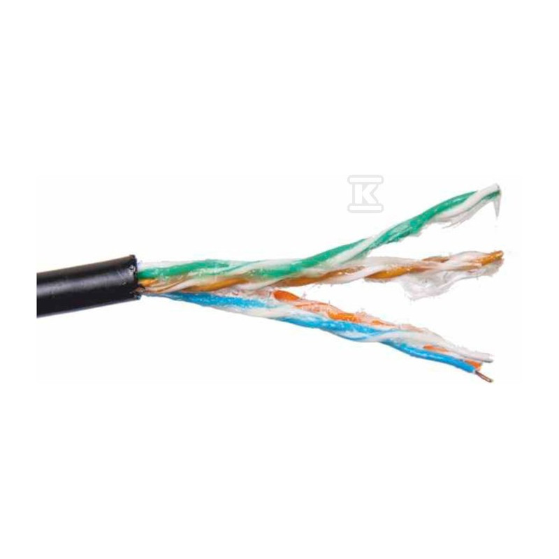 KABEL U/UTP KAT. 5E ZEW., ŻEL. PE 305M