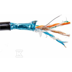 KABEL F/UTP KAT. 5E, ZEW., ŻEL. PE 500M