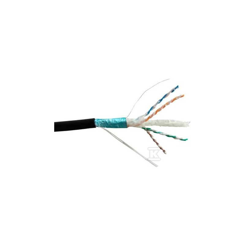 KABEL F/UTP KAT.6A ZEW. ŻEL. 500M